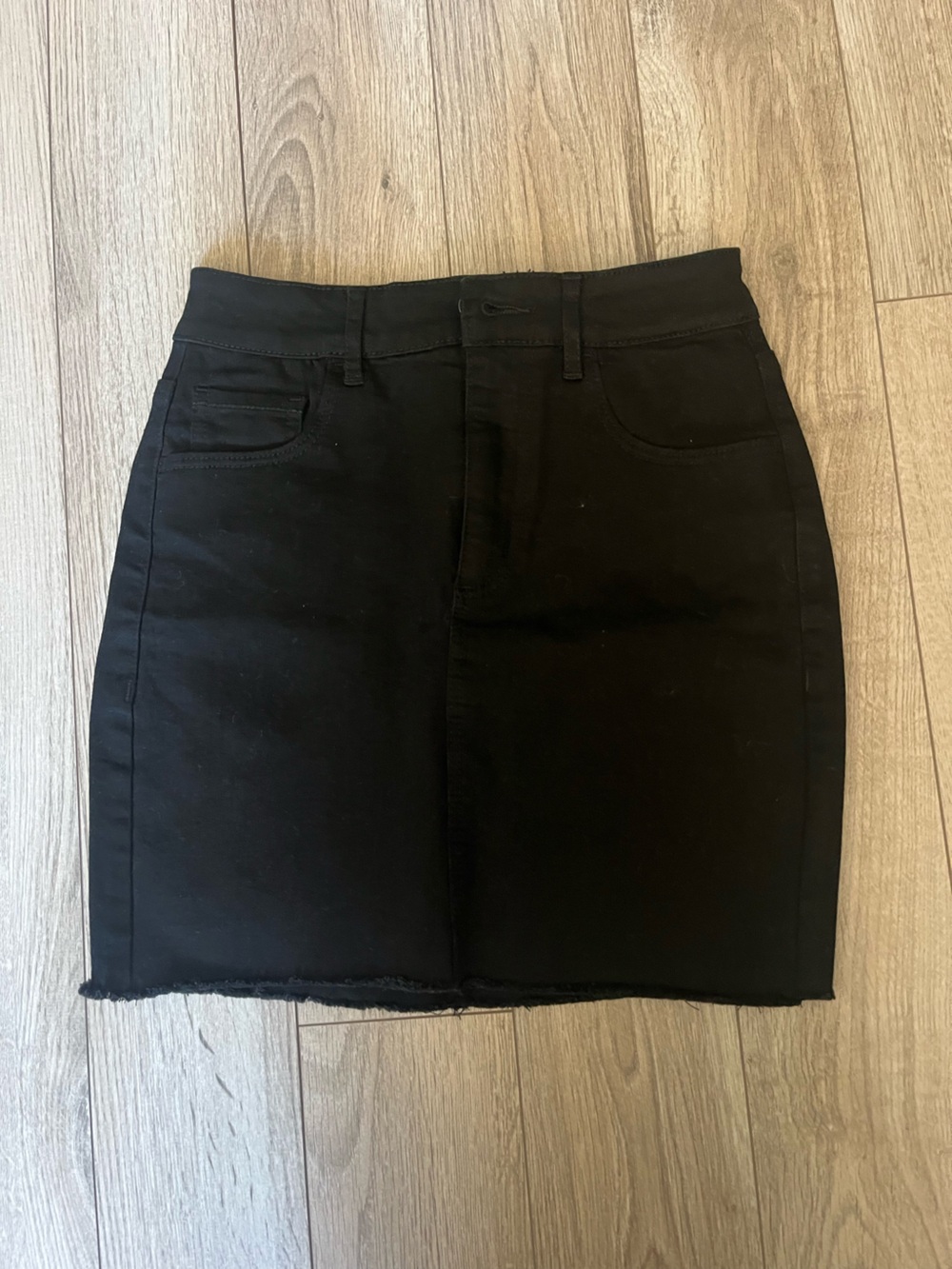 Garage Black Jean Mini Skirt